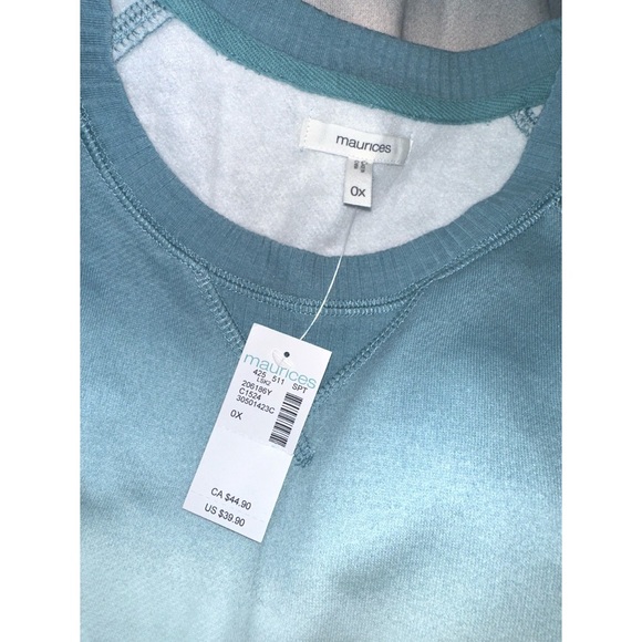 Maurices Plus Size Willowsoft Ombre Striped Fleece Sweatshirt - Picture 5 of 7